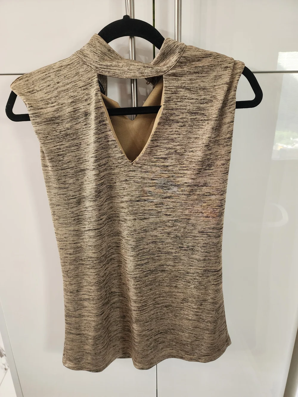 INC International Concepts Sleeveless Mock Neck Tank in Heathered Olive